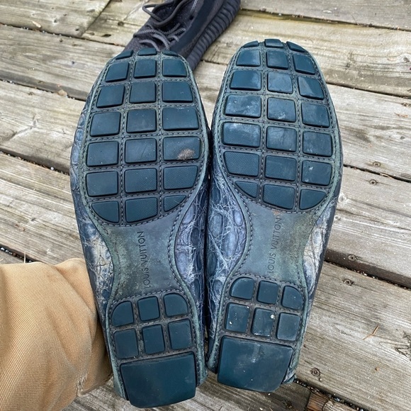 Authentic Louis Vuitton Monte Carlo Crocodile Skin Shoes Size 8 - Picture 9 of 16